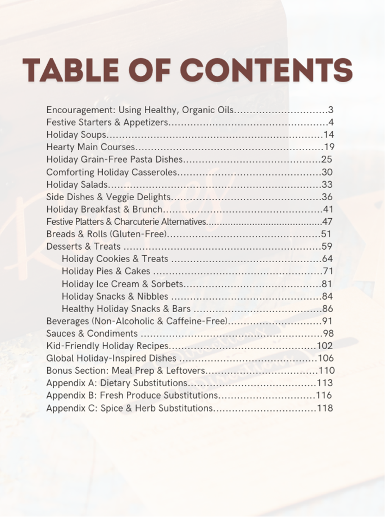 Healthy Holidays Cookbook